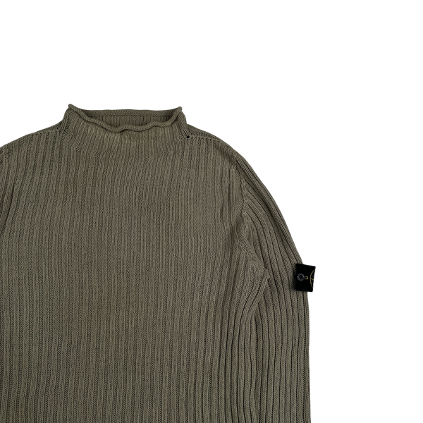 Stone Island 2003 Beige Knitted Jumper - XXL