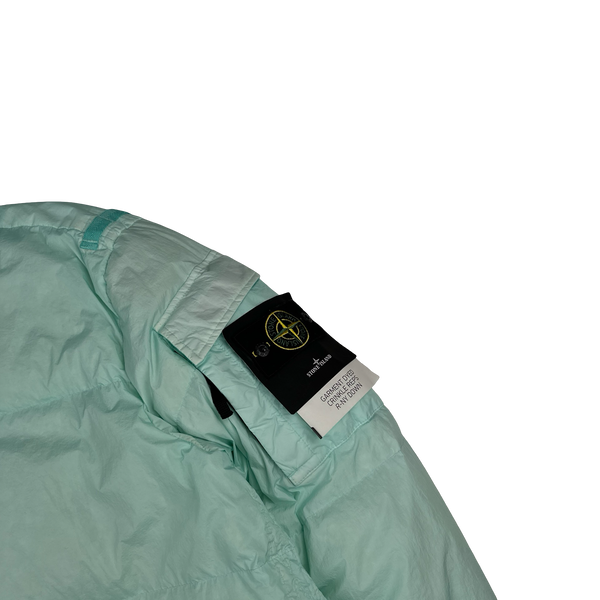 Stone Island 2022 Teal Crinkle R-NY Down Puffer Jacket - XL