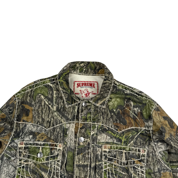 Supreme X True Religion Real Tree Camo Contrast Stitch Denim Jacket - Medium