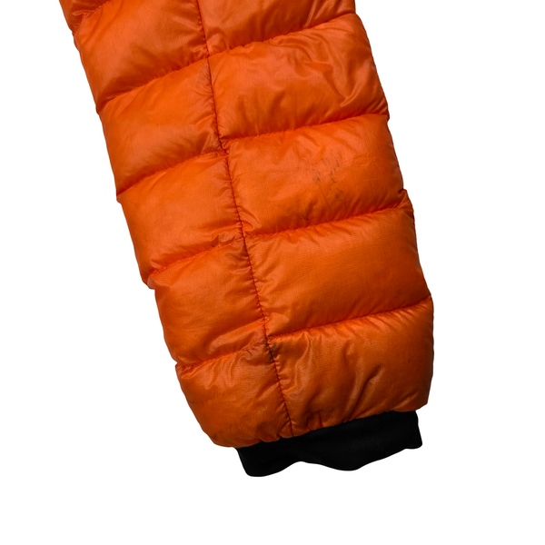 North Face Orange Breithorn Summit Series 800 Down Hooded Puffer Jacket - Small