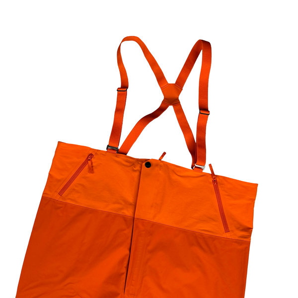 Arcteryx Orange Two Tone Goretex Rush Ski Overalls - XL
