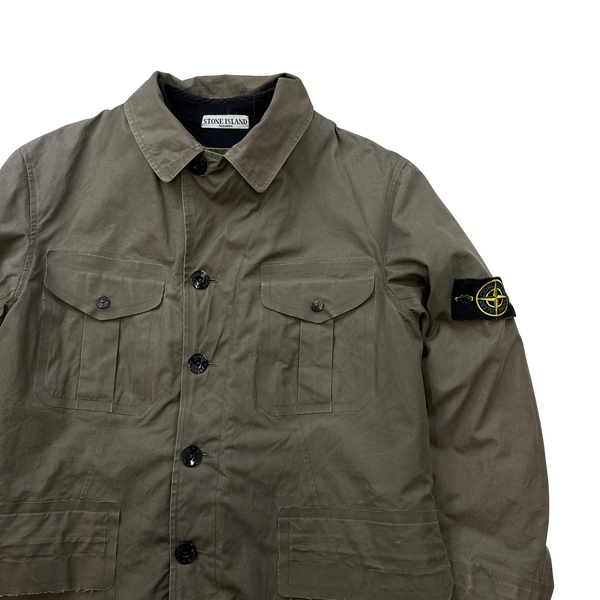 Stone Island 2005 Beige Cotton Ventile Dual Layer Field Jacket - Large