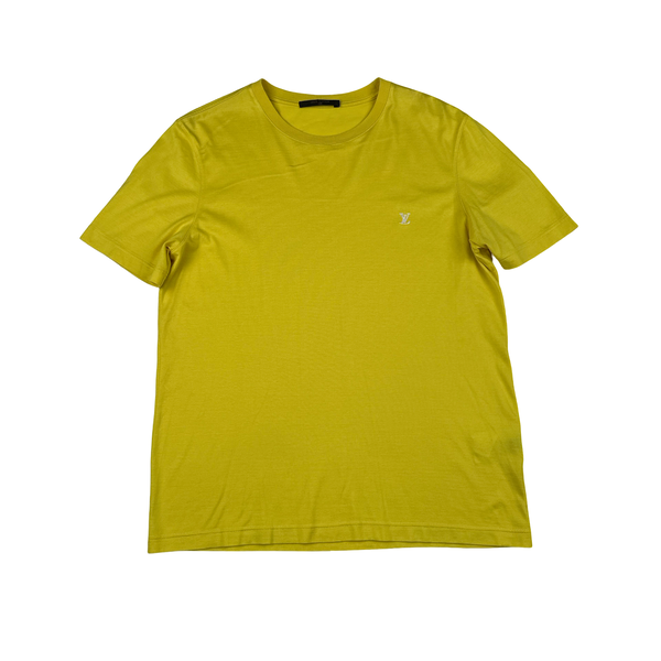 Louis Vuitton Yellow Emblem Cotton T Shirt - Large