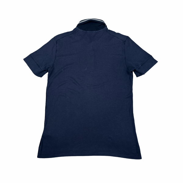 Stone Island 2009 Navy Cotton Spellout Polo Shirt - Medium