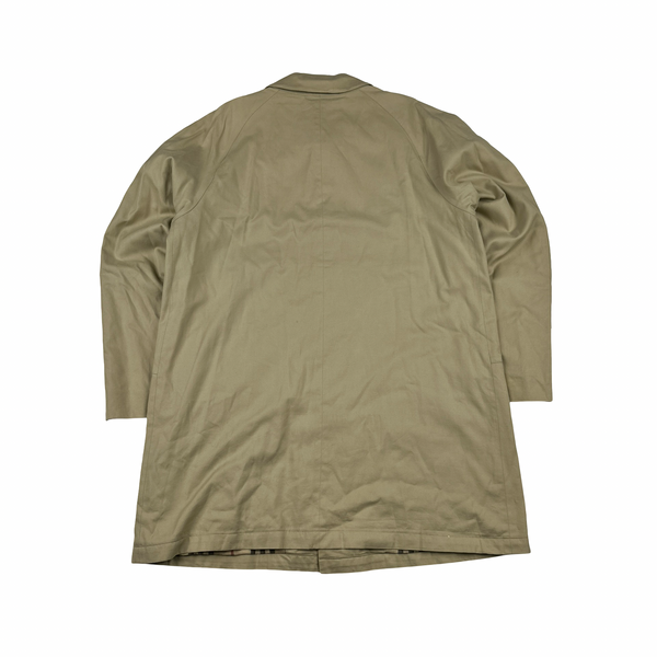 Burberry Nova Check Lined Tan Trench Coat - Large