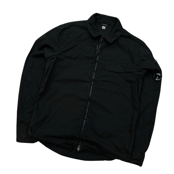 CP Company Black Cotton Overshirt - Medium