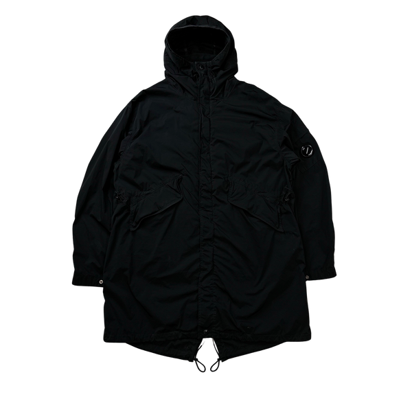 CP Company Nycra Black Long Lightweight Jacket -XL