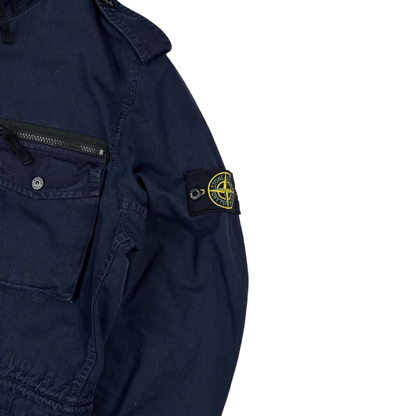 Stone Island 2012 Navy Army Tex Cotton Multi Pocket Field Jacket - XXL