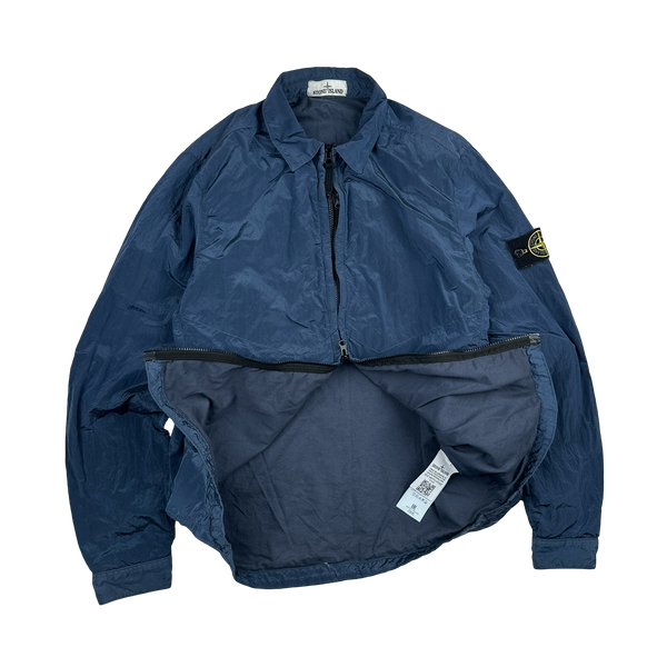 Stone Island 2016 Navy Nylon Metal Cotton Lined Overshirt - Medium