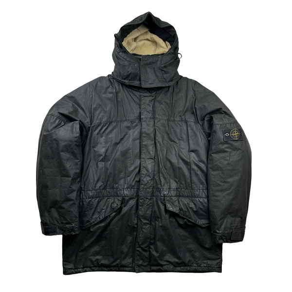Stone Island 1998 Waxed Cotton Parka Jacket - Large – Mat's Island