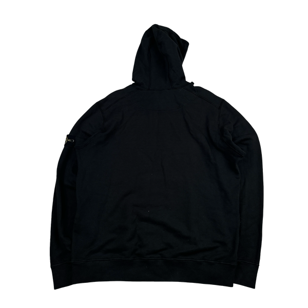 Stone Island 2022 Black Pullover Cotton Hoodie - XXL