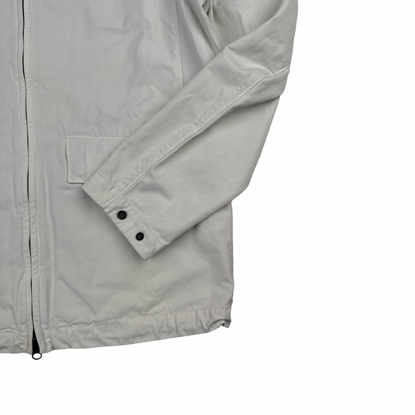 Stone Island 2022 White Batavia Hooded Jacket - Medium