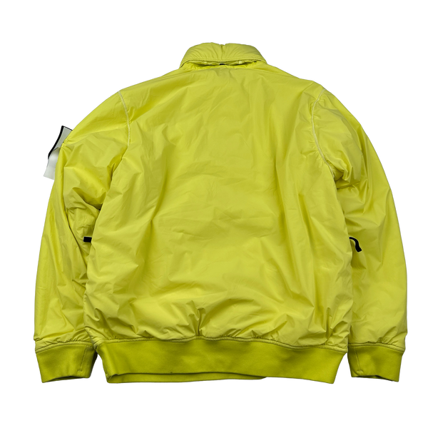 Stone Island 2022 Neon Yellow Comfort Tech Composite Polartec Pullover - Large