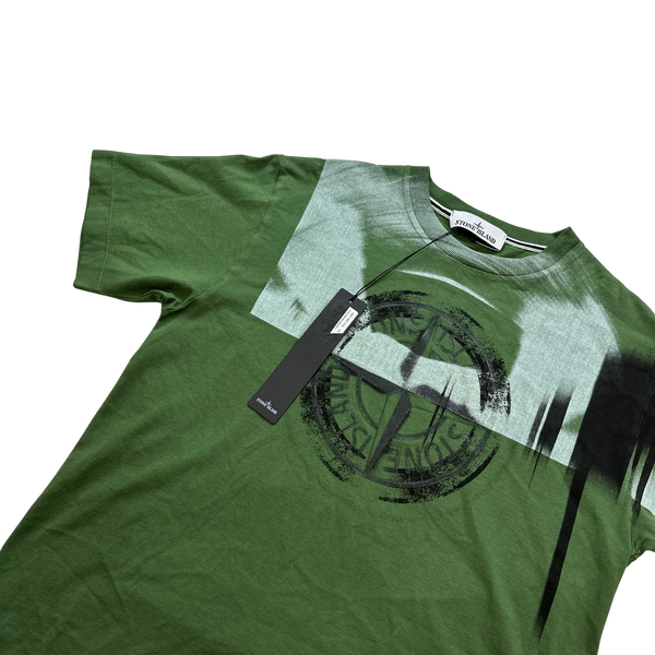 Stone Island 2022 Graphic Print Green T Shirt - Small