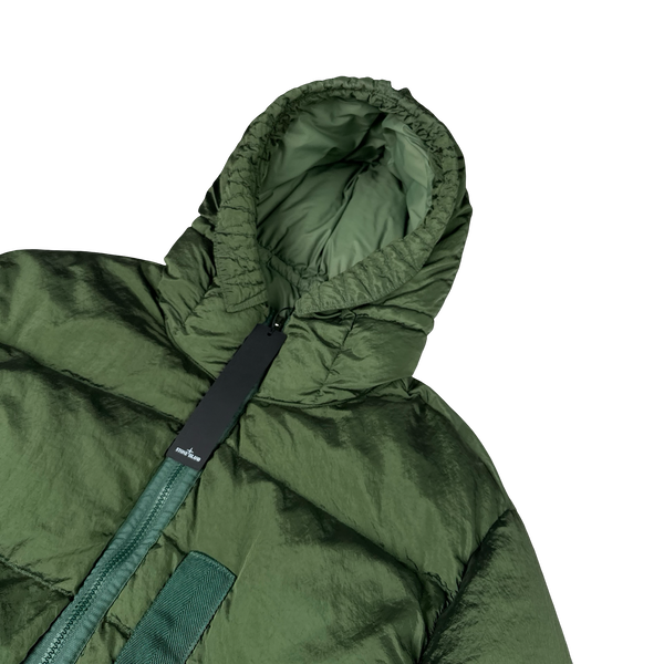 Stone Island 2022 Green Nylon Metal Econyl Down Puffer Jacket - XL