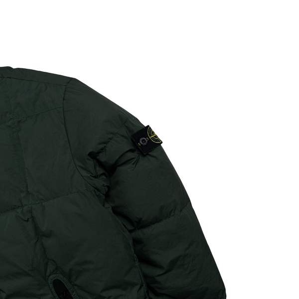 Stone Island 2019 Forest Green Junior Crinkle Down Filled Puffer Jacket - Age 14