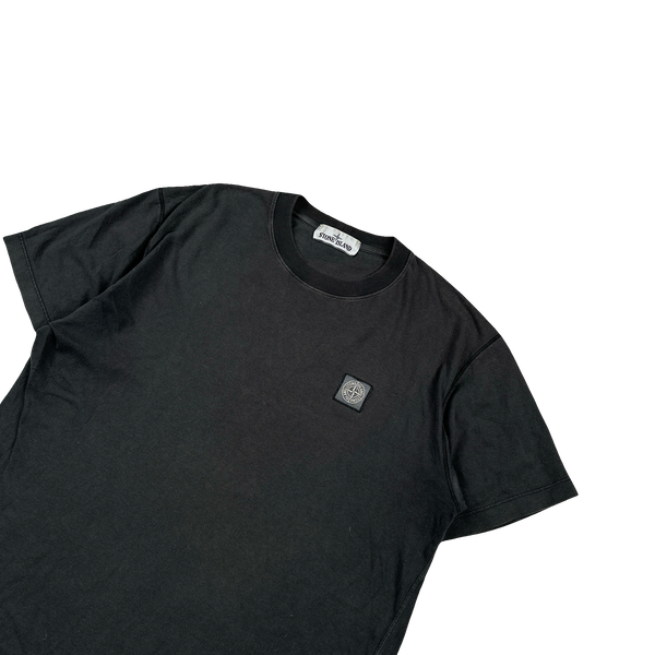Stone Island 2022 Charcoal Garment Dyed Patch T Shirt - Large