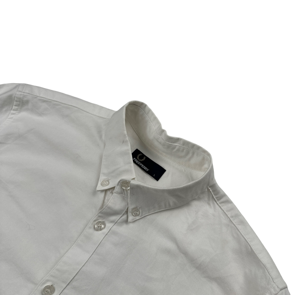 Fred Perry White Buttoned Shirt - Large