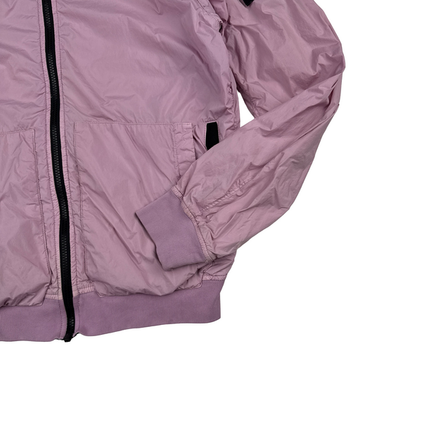 Stone Island 2020 Pink Crinkle Reps Bomber Jacket - Medium