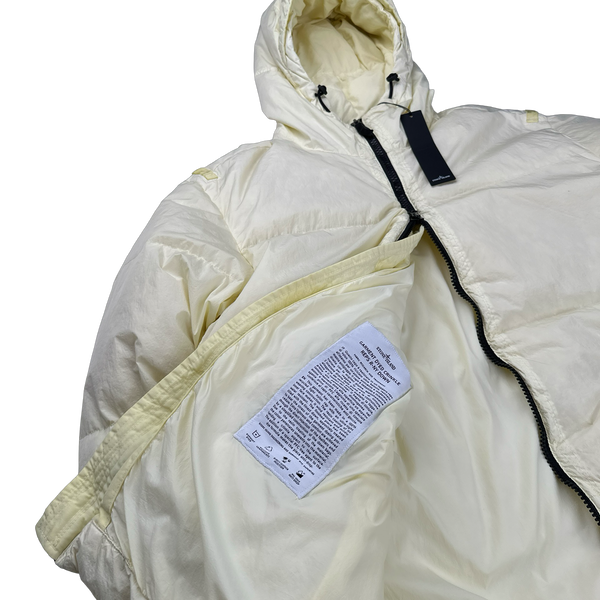 Stone Island 2022 Yellow Crinkle R-NY Down Puffer Jacket - 3XL