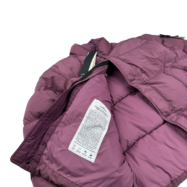 Stone Island 2024 Magenta Crinkle R-NY Down Puffer Jacket - Medium