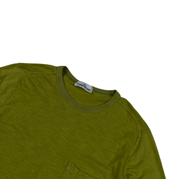 Stone Island 2015 Green Cotton Short Sleeve T Shirt - Large