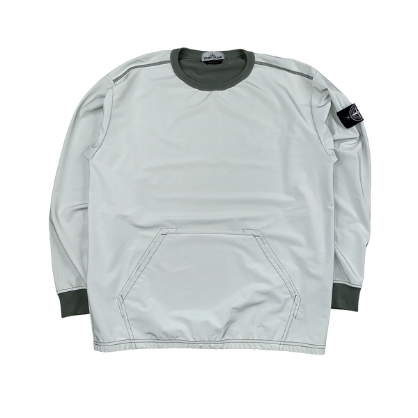 Stone Island 2019 Khaki Plated Reflective Crewneck Pullover - XL