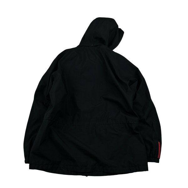 Prada Black Gore-Tex Red Tab Parka Jacket - Large