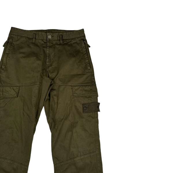 Stone Island 2021 Khaki Ghost Regular Fit Cargo Trousers - 30"