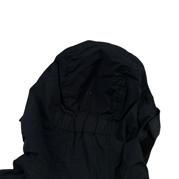 Stone Island 2021 Black Skin Touch Nylon Hooded Jacket - Medium