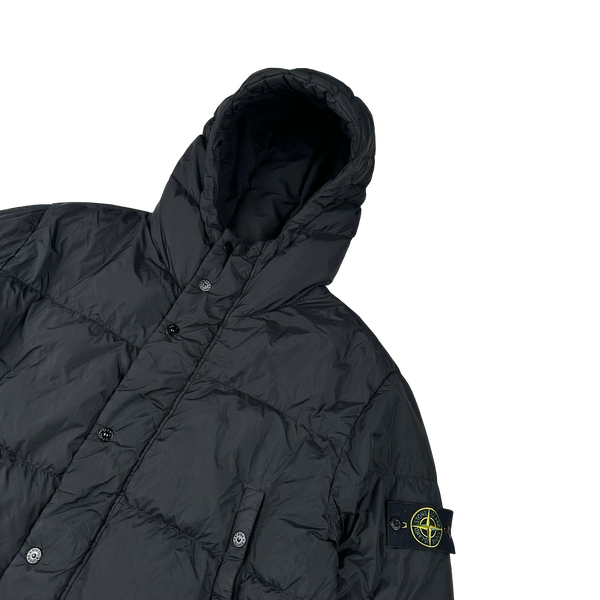 Stone Island Black Crinkle Reps Down Puffer Jacket - XL