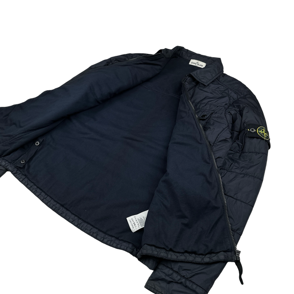 Stone Island 2013 Navy Micro Yarn Cotton Lined Overshirt Jacket - XL