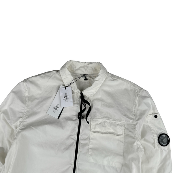 CP Company White Zipped Lens View Shirt - Medium