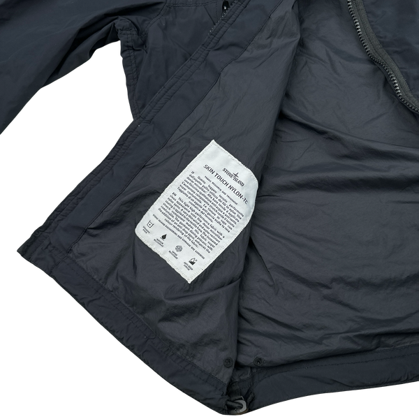 Stone Island 2021 Navy Skin Touch Nylon Hooded Jacket - Medium