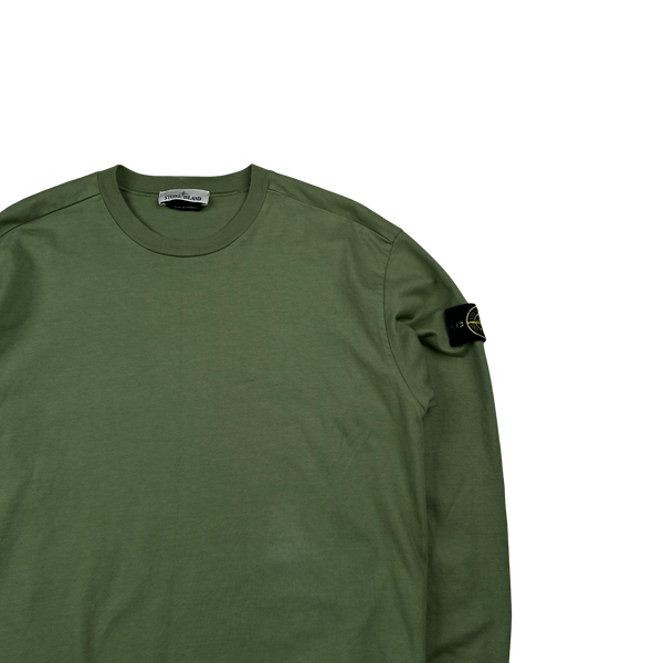 Stone Island 2023 Sage Green Cotton Crewneck - XL