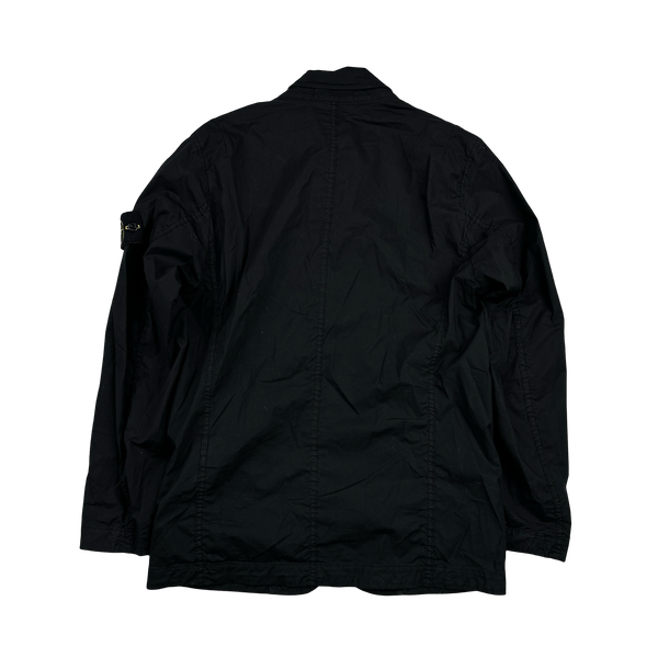 Stone Island 2017 Black David Tela Light TC Buttoned Jacket - Small
