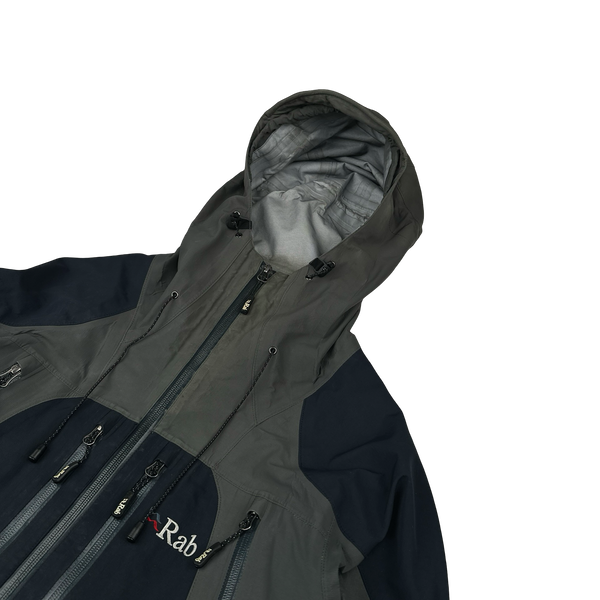 RAB Extreme Navy/Grey Event Zipped Waterproof Rain Jacket - Small
