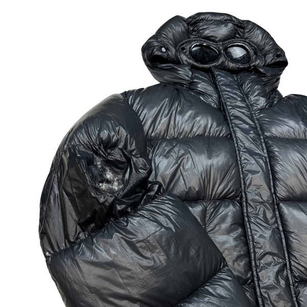 CP Company Dark Grey D D Shell Goggle Puffer Jacket - Medium