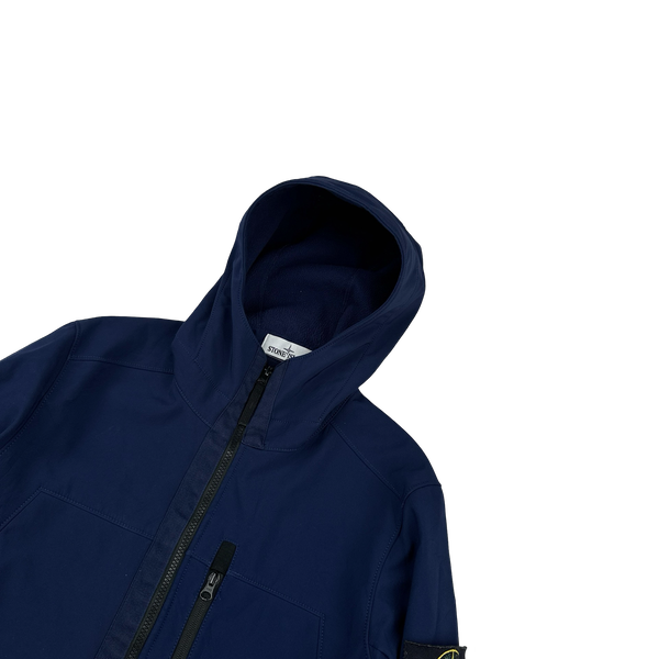 Stone Island 2018 Navy Blue Soft Shell R Jacket - Medium