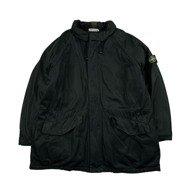 Stone Island Vintage 1996 Emerald Green Boxy Fit Dual Layer Mesh Jacket - XL
