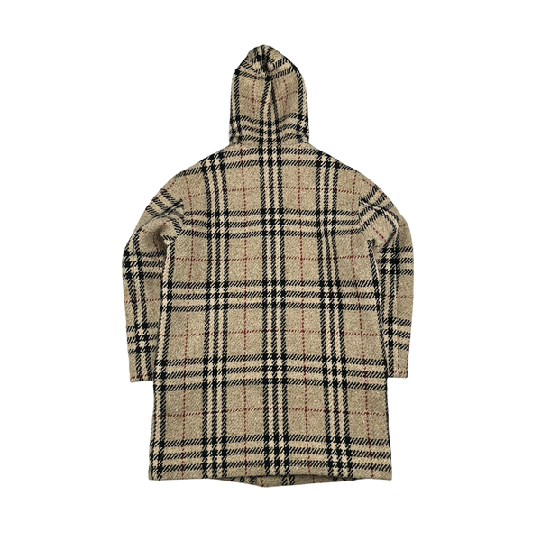 Burberry Archive 2008 Checked Wool Hooded Duffle Coat - Large