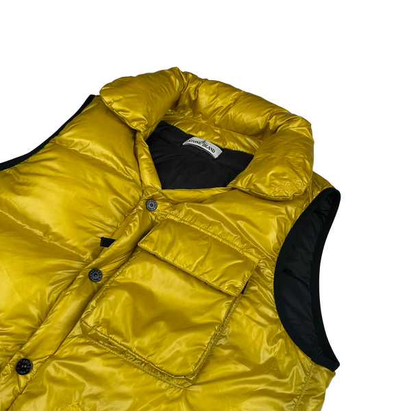 Stone Island 2018 Yellow Pertex Quantum Down Filled Gilet Jacket - Large