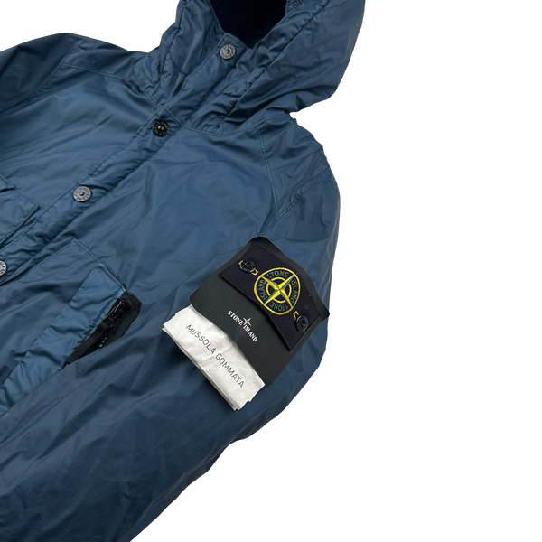 Stone Island 2014 Blue Mussola Gommata Padded Jacket - Small