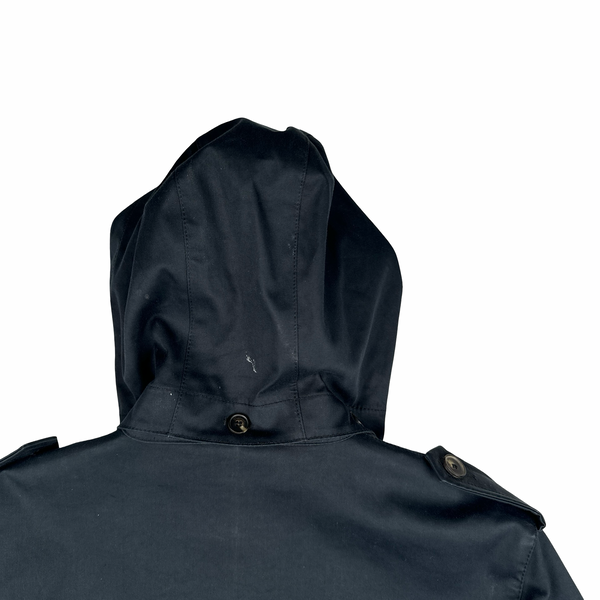 Salvatore Ferragamo Navy Trench Coat Jacket - Large