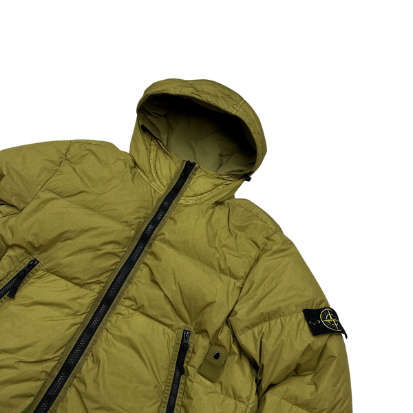 Stone Island 2021 Green Crinkle NY Down Puffer Jacket - XL