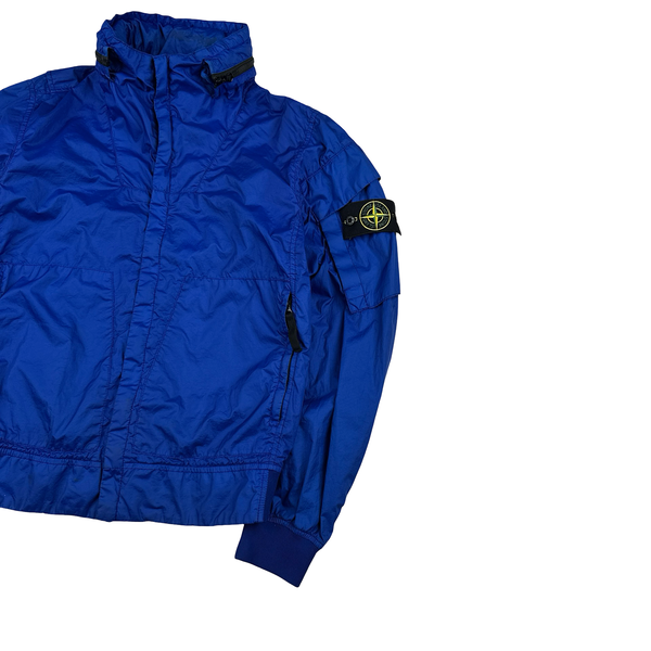 Stone Island 2021 Electric Blue Membrana TC 3L Rain Jacket - Small