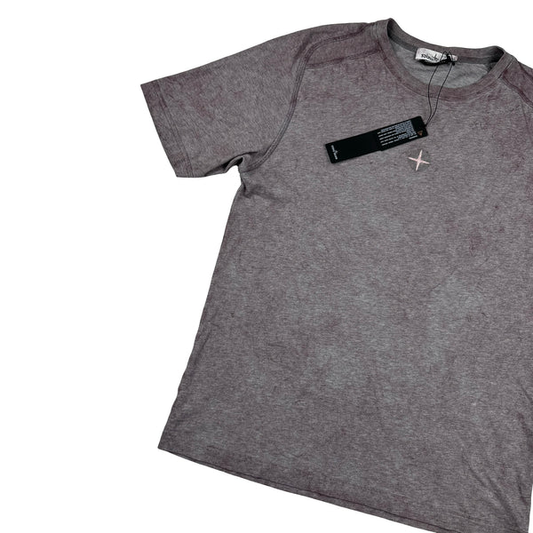 Stone Island 2020 Pink Dust Treatment Short Sleeve T Shirt - Small