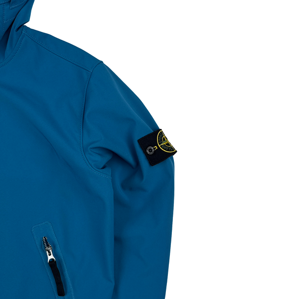 Stone Island 2018 Light Blue Soft Shell Jacket - Medium