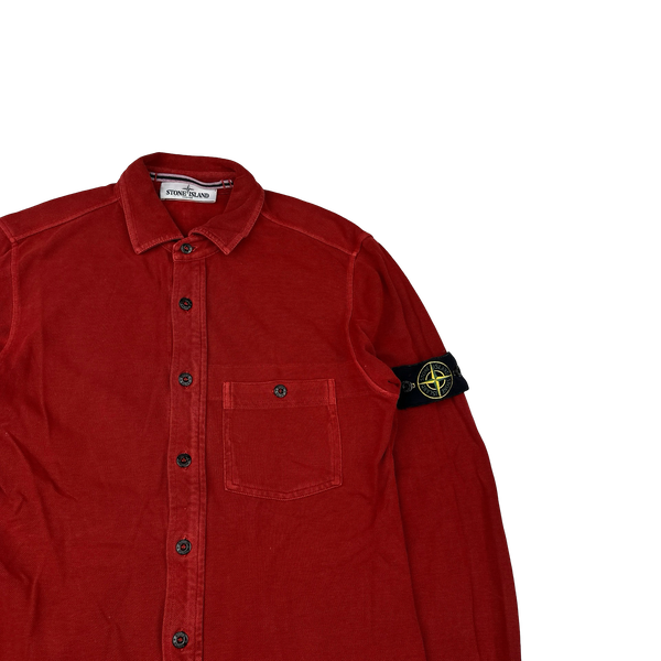 Stone Island 2013 Red Thick Cotton Shirt - Small