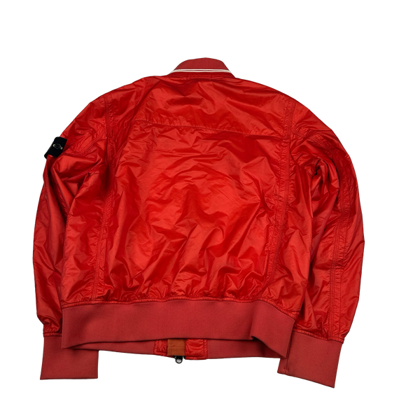 Stone Island 2013 Red Micro Rip Stop Tyveck Shield Jacket - Large